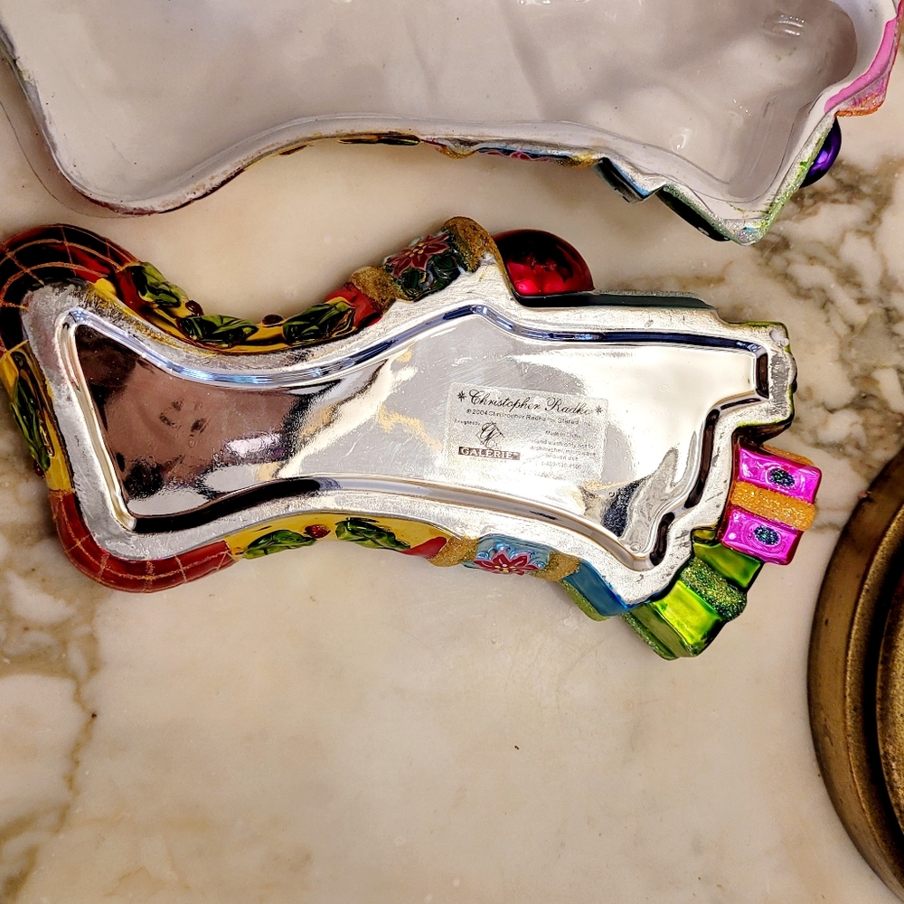 Christopher Radko Stocking Trinket Box - Picture 3 of 4